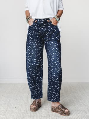 Heart of the Wild Jeans - Navy Leopard S / Navy Leopard