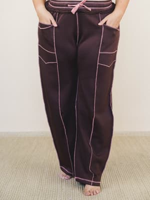 Lounge Hour Pants - Mocha Brown L / Mocha Brown