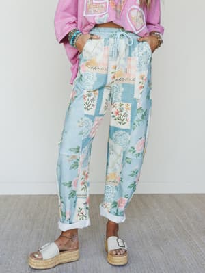 High Tea Garden Barrel Lounge Pants: undefined