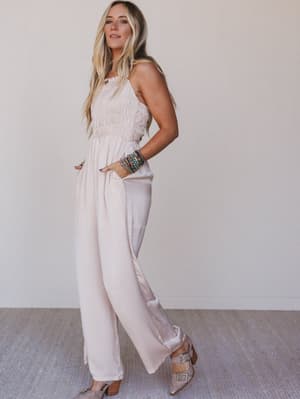Slick Step Wide Leg Jumpsuit: undefined