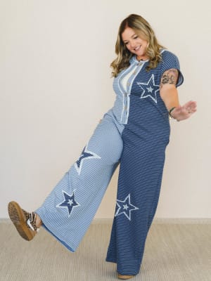 Star Walk Jumpsuit - Indigo Blue M / Indigo Blue