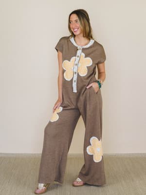 Flower Steps Jumpsuit: undefined