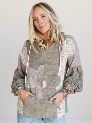 Lace Bliss Flower Patch Top: undefined