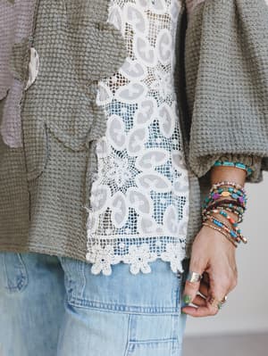 lace-bliss-flower-patch-top-olive/Olive