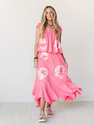 Petals In Love Two Piece Set - Pink S / Pink