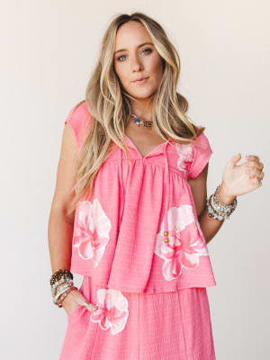 Petals In Love Two Piece Set - Pink S / Pink