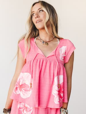 Petals In Love Two Piece Set - Pink S / Pink