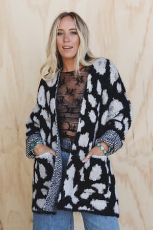 Viva Leopard Print Cardigan: undefined