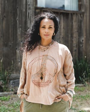 Peace Path Embroidered Top: undefined