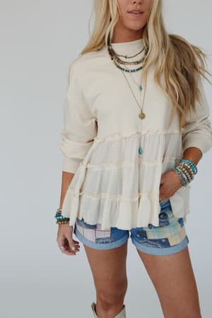madeira-tiered-babydoll-top-beige/Beige