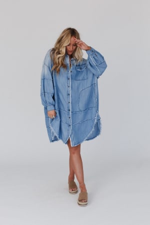 OPHELIA 3/4 SLEEVE DRESS, ABACO BLUE HAVE IT BOTH RAYS ENGINEERED KNIT DRESS