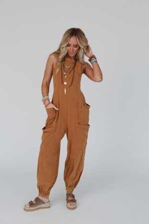 Turning Point Washed Cargo Jumpsuit: undefined