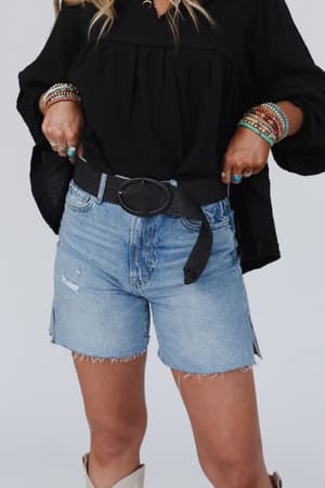 Rayah Raffia Belt: undefined