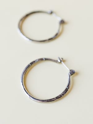 Flower Hoops - Silver OS / Silver