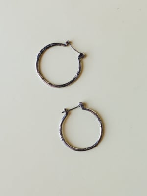 Flower Hoops - Silver OS / Silver