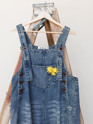 High Hopes Slouchy Denim Overalls - Blue XL / Blue