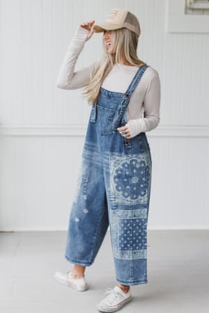 High Hopes Slouchy Denim Overalls: undefined