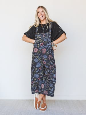 High Hopes Slouchy Denim Overalls: undefined
