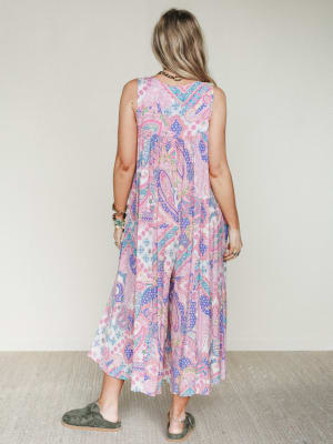 Leona Paisley Print Jumpsuit - Pink L / Pink