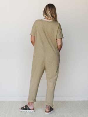 Posy Jumpsuit - Faded Olive L / Faded Olive