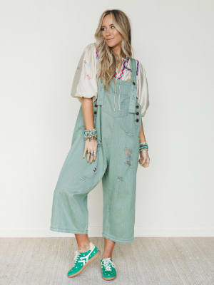 High Hopes Slouchy Denim Overalls: undefined