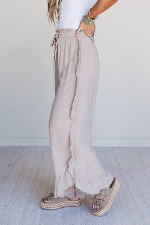 Zhara Ruffle Hem Pants: undefined