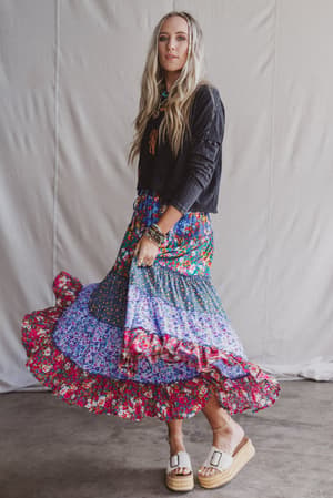 tatjana-printed-maxi-skirt-blue/Blue
