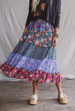 tatjana-printed-maxi-skirt-blue/Blue