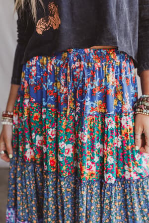 tatjana-printed-maxi-skirt-blue/Blue