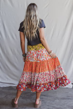 tatjana-printed-maxi-skirt-orange/Orange