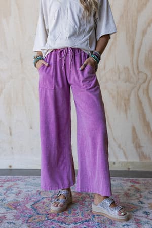 Dream Awake Wide Leg Pants: undefined