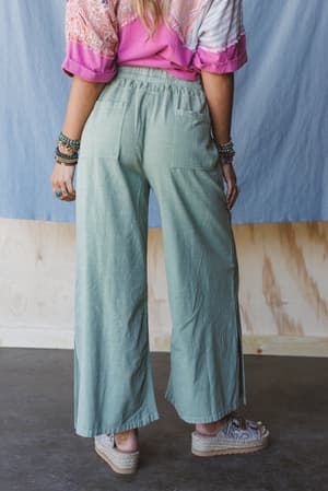 dream-awake-wide-leg-pants-sage/Green