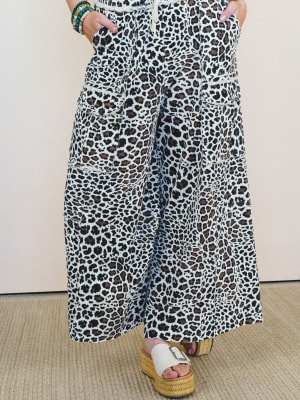 Lucky One Animal Print Cargo Pants: undefined