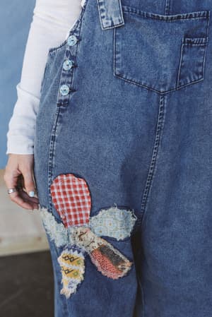 high-hopes-flower-patch-overalls-dark-denim/Blue