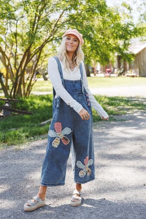 high-hopes-flower-patch-overalls-dark-denim/Blue