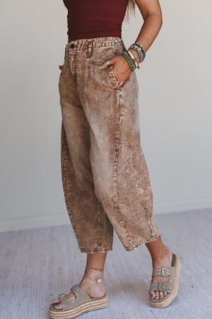 Blossom Trail Barrel Jeans: undefined