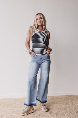 Jonathon Wide Leg Jeans: undefined