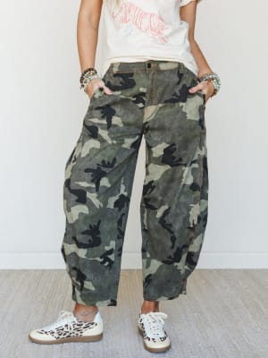 Sun Trails Camo Pants - Olive Grey L / Olive Grey
