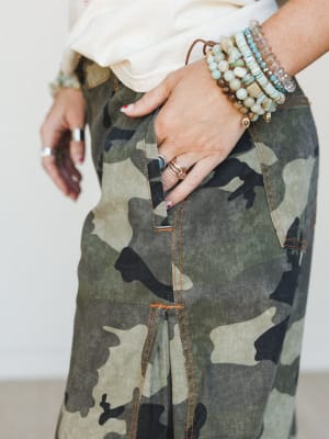 Sun Trails Camo Pants - Olive Grey L / Olive Grey