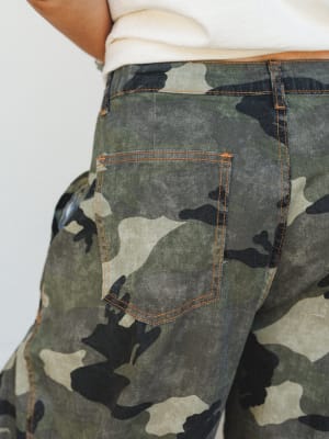 Sun Trails Camo Pants - Olive Grey L / Olive Grey