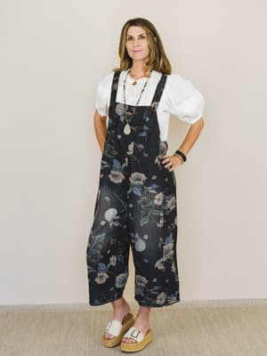 High Hopes Slouchy Denim Overalls - Black Denim L / Black Denim