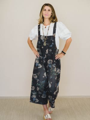 High Hopes Slouchy Denim Overalls - Black Denim L / Black Denim