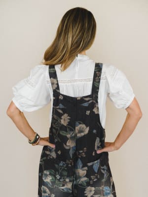 High Hopes Slouchy Denim Overalls - Black Denim L / Black Denim