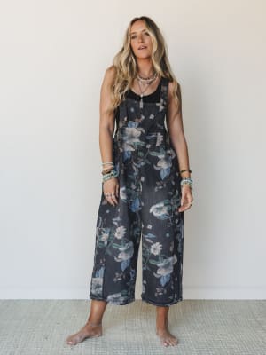 High Hopes Slouchy Denim Overalls - Black Denim L / Black Denim