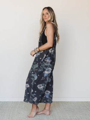 High Hopes Slouchy Denim Overalls - Black Denim L / Black Denim