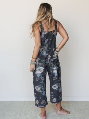 High Hopes Slouchy Denim Overalls - Black Denim L / Black Denim