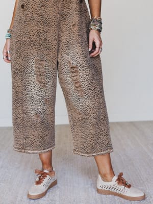 High Hopes Slouchy Denim Overalls - Mocha Brown M / Mocha Brown