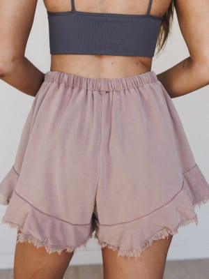Jane Frayed Shorts - Mocha L / Mocha