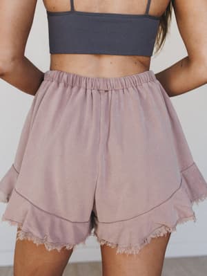 Jane Frayed Shorts - Mocha L / Mocha