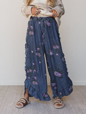 Windflower Wide Leg Pants: undefined